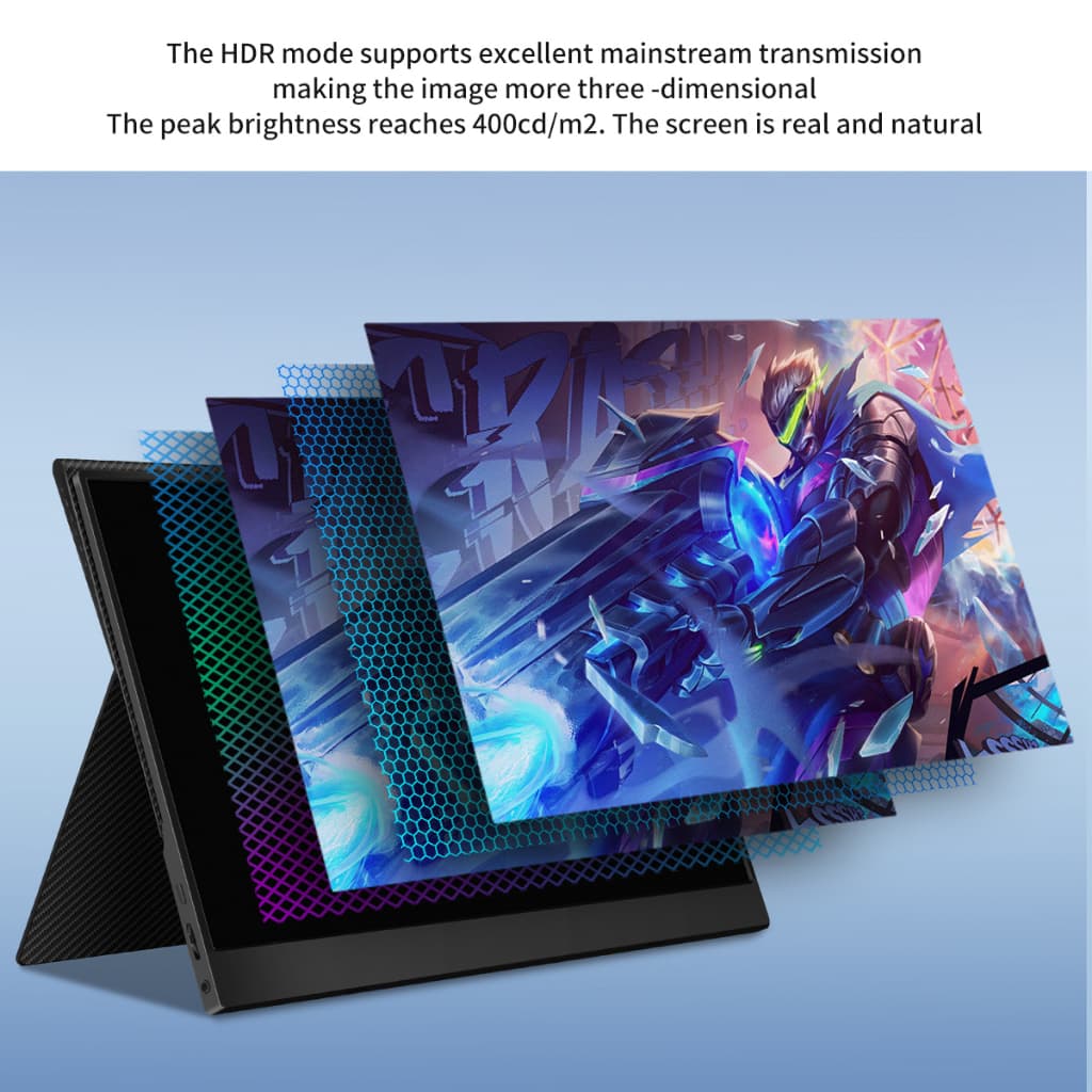 Maingear หน้าจอมอนิเตอร์ IPS HDR Portable monitor 1920*1080p 15.6 นิ้ว แบบพกพา สําหรับ Switch XBOX PS4 PS5 โทรศัพท์มือถือ แล็ปท็อป รูปที่ 5