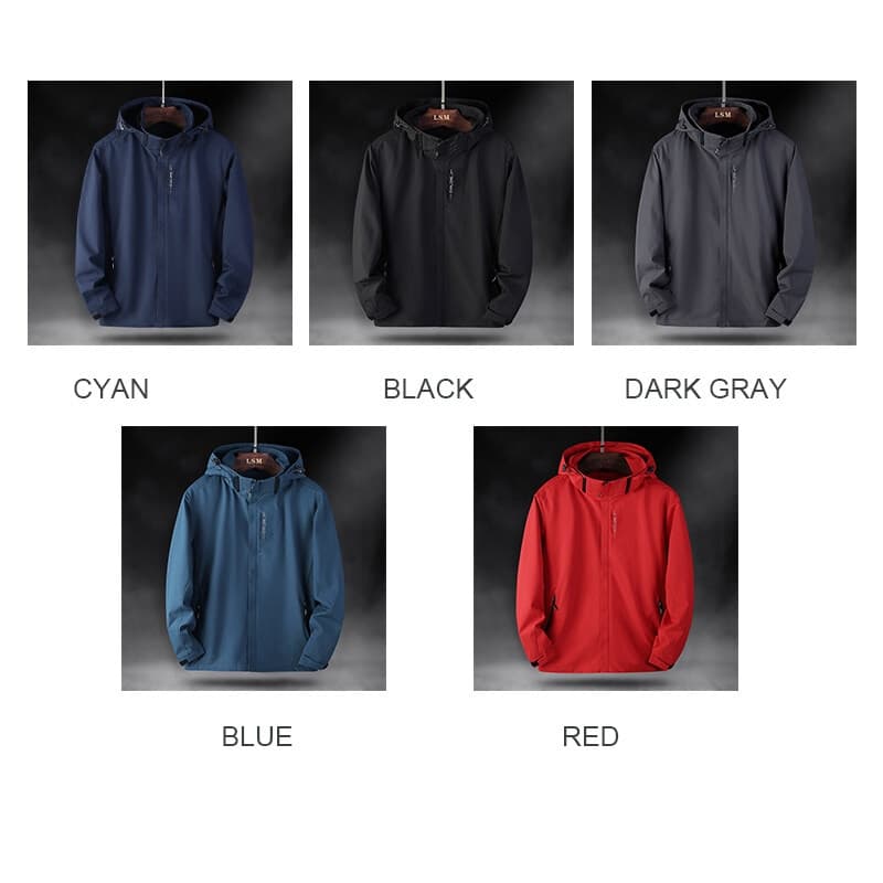 ZITY เสื้อแจ็คเก็ตผู้ชายกันลม สำหรับเดินป่า น้ำหนักเบา ระบายอากาศดีเยี่ยม Men Jacket รูปที่ 2