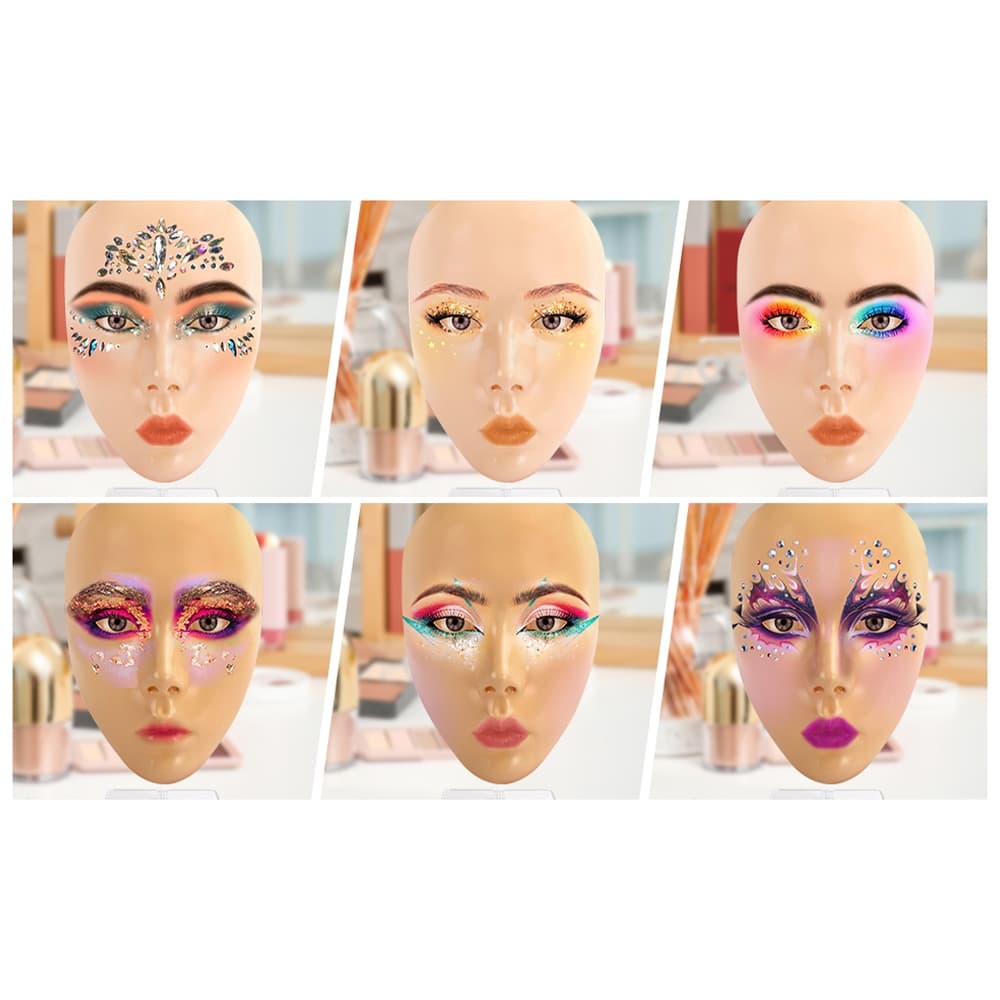 5d แต่งหน้า ฝึก มาสก์ นางแบบ ซิลิโคน เครื่องสําอาง แผ่น ผิว ตา ใบหน้า โซลูชั่น แต่งหน้า สําหรับการฝึกซ้อม ใช้ซ้ําได้ รูปที่ 5