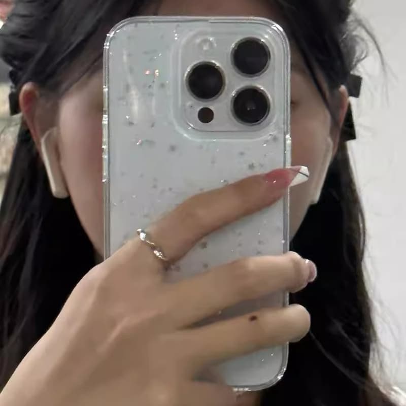 Tpu Glitter กันกระแทกเคสโทรศัพท์สําหรับ iPhone 17 Pro Max 16 15 14 Pro Max 11 12 13 Pro MaxX XS Max XR 7 8 Plus โปร่งใสกันกระแทกกรณีพร้อมเลนส์กล้องป้องกัน รูปที่ 8