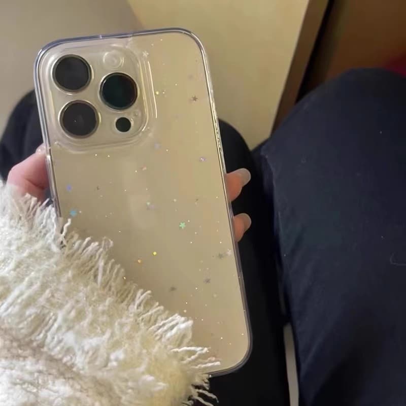 Tpu Glitter กันกระแทกเคสโทรศัพท์สําหรับ iPhone 17 Pro Max 16 15 14 Pro Max 11 12 13 Pro MaxX XS Max XR 7 8 Plus โปร่งใสกันกระแทกกรณีพร้อมเลนส์กล้องป้องกัน รูปที่ 9