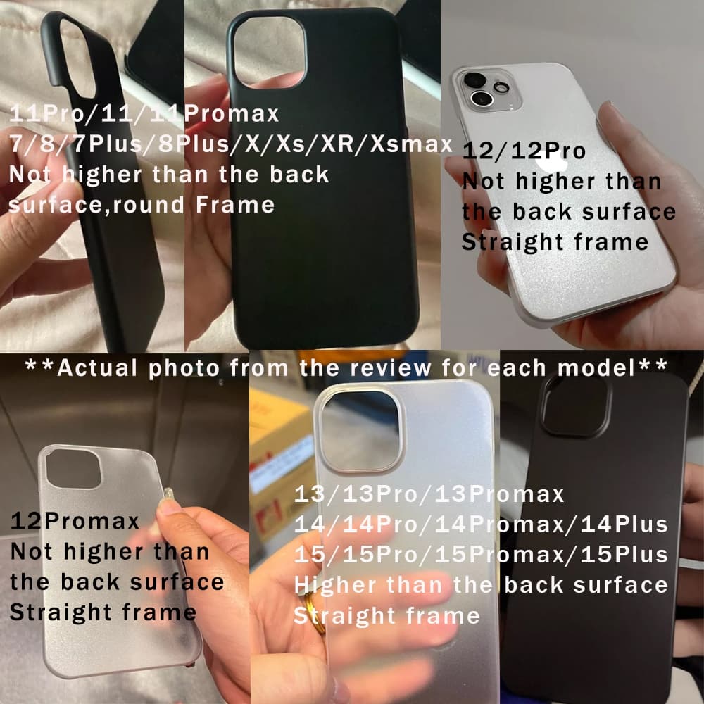 โปร่งใสสีขาวหยาบmatte Texture Hard PCสําหรับiPhone 15Promax 15 13Promax 14Promax 11 13 13Pro 14Pro 14 12 12Pro 12Promax X Xs Xr Xsmax 11Pro 11Promax 7 8 7P 16 16Promax รูปที่ 2