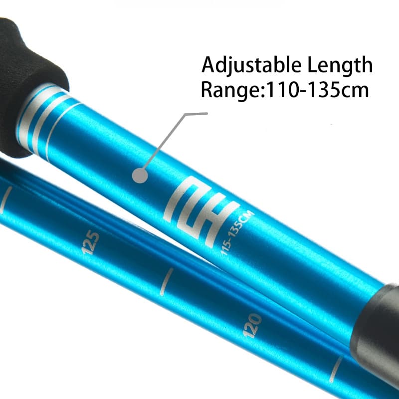 Naturehike ST09 Trekking Poles อลูมิเนียม Ultralight แบบพับได้ Trekking Stick เดินป่าเสาพับได้ Travel Walking Climbing Sticks รูปที่ 8