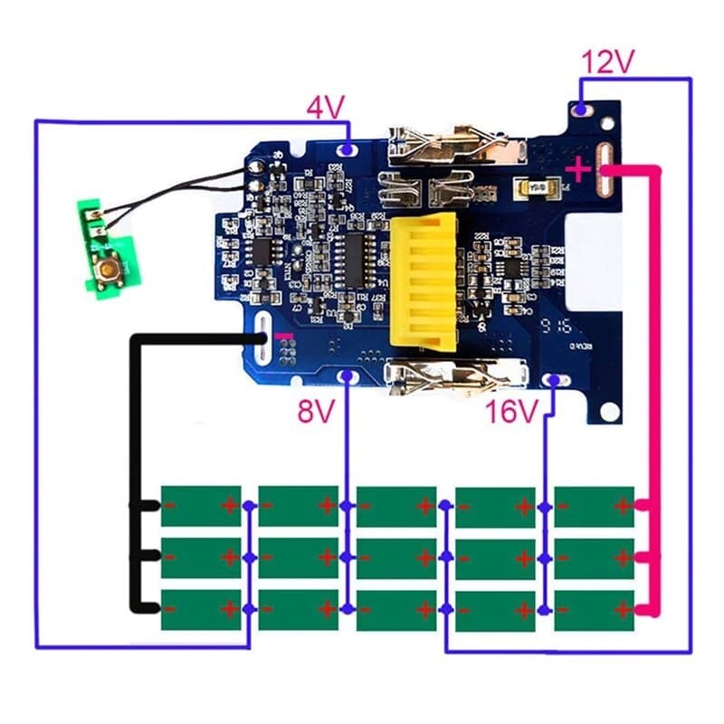 1/2/5pcs 18V แบตเตอรี่ PCB Circuit Board ชาร์จสําหรับ Makita 18V Li-Ion แบตเตอรี่ BL1840 BL1850 BL1830 BL1860B LXT400 อุปกรณ์เสริม รูปที่ 6