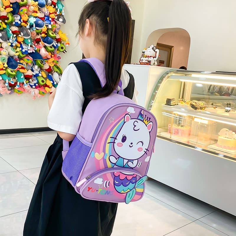 กระเป๋าเป้สะพายหลังสำหรับเด็กอนุบาล ออกแบบน่ารัก มีลายไดโนเสาร์และยูนิคอร์น เหมาะสำหรับนักเรียน รูปที่ 5