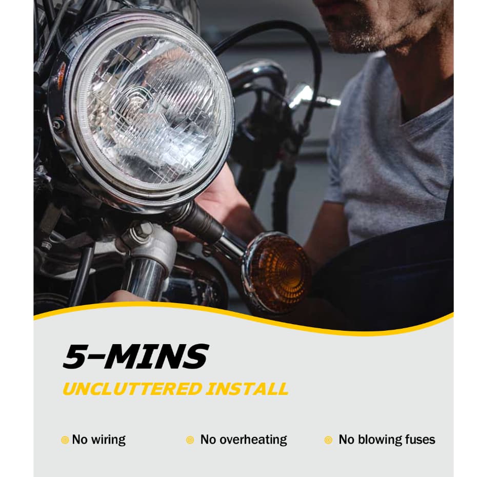 Novsight N57 H4 หลอดไฟหน้ารถจักรยานยนต์ LED 25W 5000LM 6000K รูปที่ 4