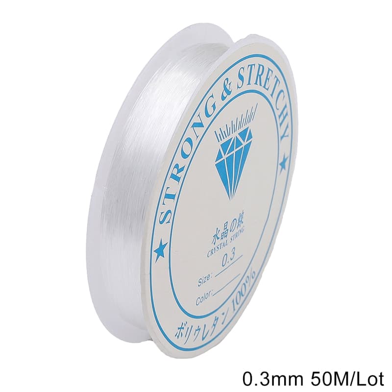 0.25 มม. - 0.8 มม. คริสตัลใส ลูกปัด สายสตริง ด้าย ไม่ยืด แข็งแรง สายไนล่อน สําหรับ DIY สร้อยคอ สร้อยข้อมือ เครื่องประดับ ทํา รูปที่ 9