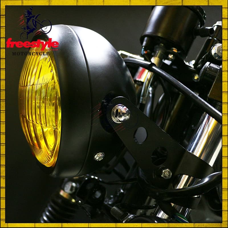 ตัวยึดไฟหน้ารถจักรยานยนต์ ทรงกลม สีเหลือง สีดํา รูปที่ 6