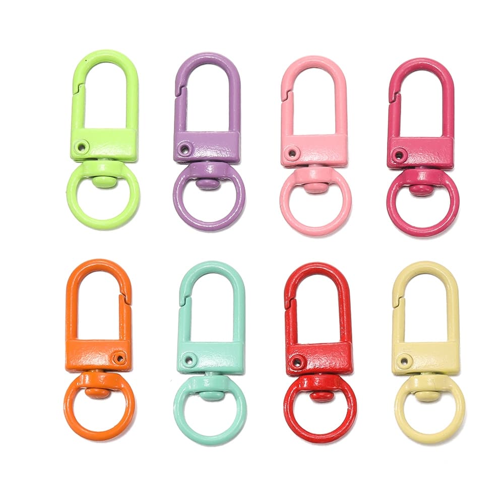 St.kunkka 10 ชิ้น พวงกุญแจตะขอ รูปตัว U ขนาด ตะขอก้ามปู 13x33 มม. สีแคนดี้ สําหรับทําเครื่องประดับ DIY