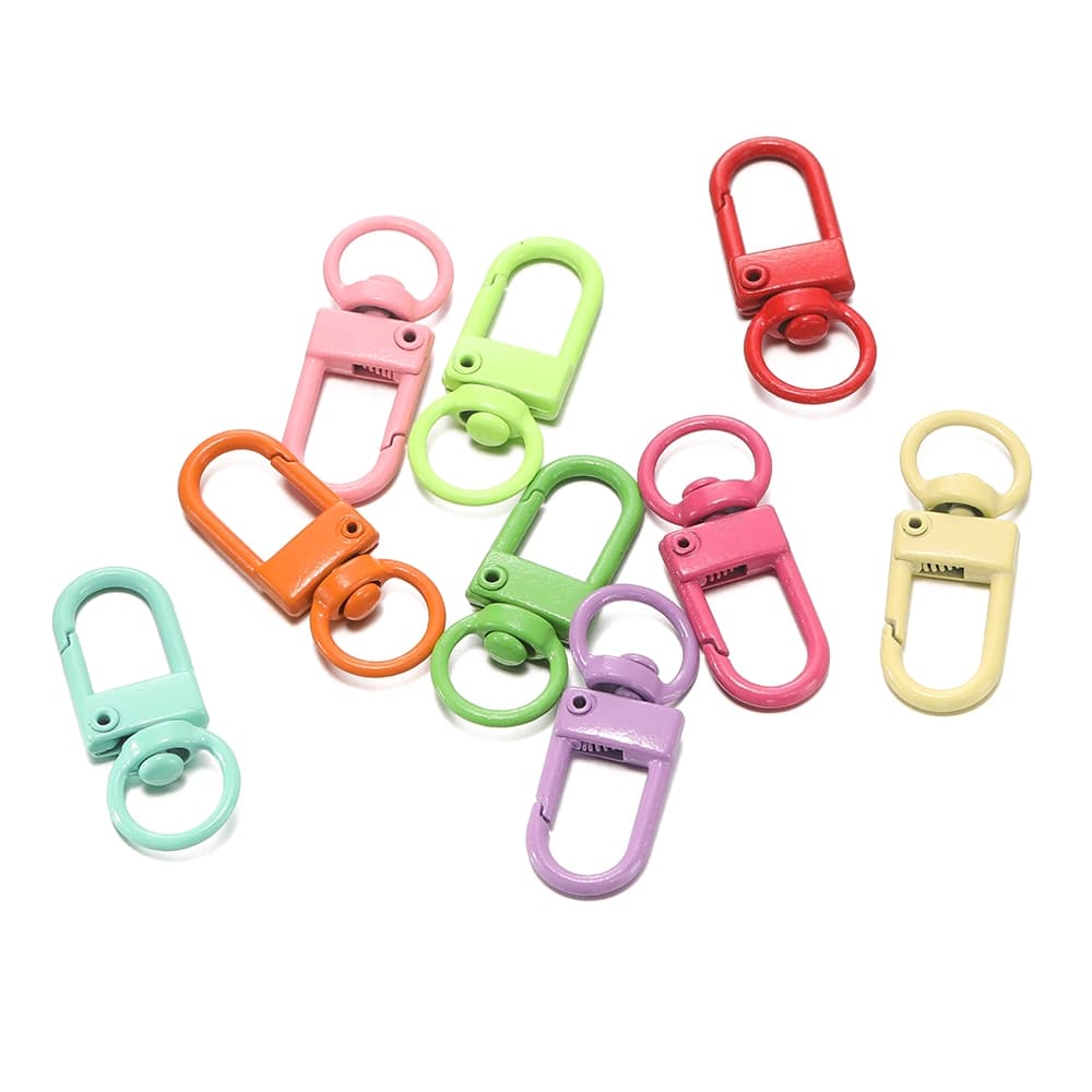 St.kunkka 10 ชิ้น พวงกุญแจตะขอ รูปตัว U ขนาด ตะขอก้ามปู 13x33 มม. สีแคนดี้ สําหรับทําเครื่องประดับ DIY รูปที่ 4