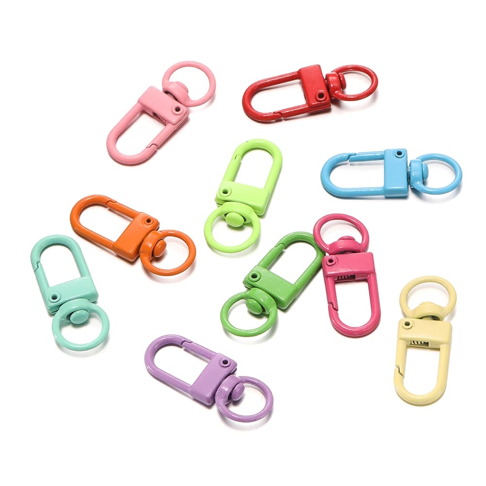 St.kunkka 10 ชิ้น พวงกุญแจตะขอ รูปตัว U ขนาด ตะขอก้ามปู 13x33 มม. สีแคนดี้ สําหรับทําเครื่องประดับ DIY รูปที่ 5