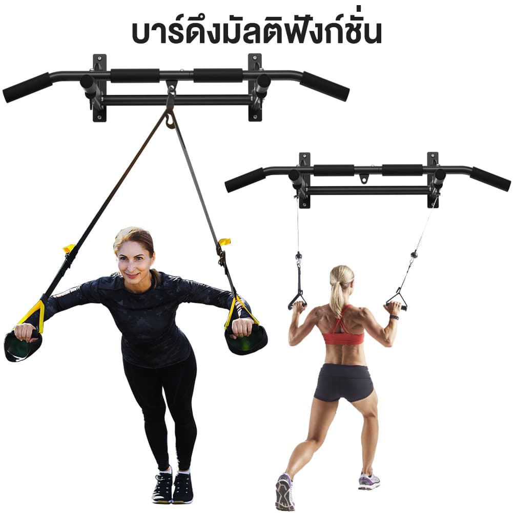 OneTwoFit บาร์โหนติดผนัง บาร์ดึงข้อ หรือกําแพง สำหรับติดถาวร ยืดตัว บริหารหน้าท้อง รับน้ำหนักได้ 200KG รูปที่ 2