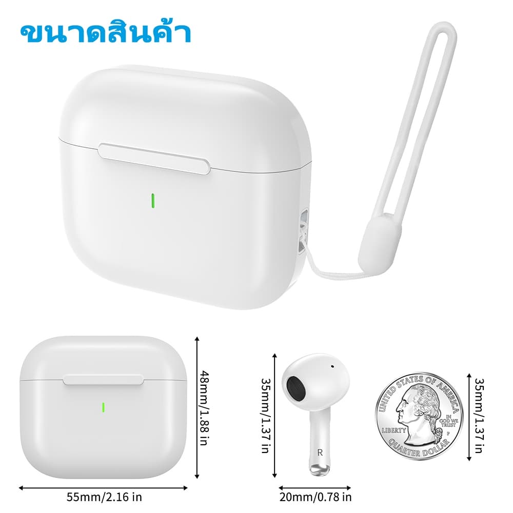GOOJODOQ หูฟังไร้สาย J201 Bluetooth 5.3 ลดเสียงรบกวน IPX5 ไมโครโฟนในตัว เสียงชัดเจน รูปที่ 7