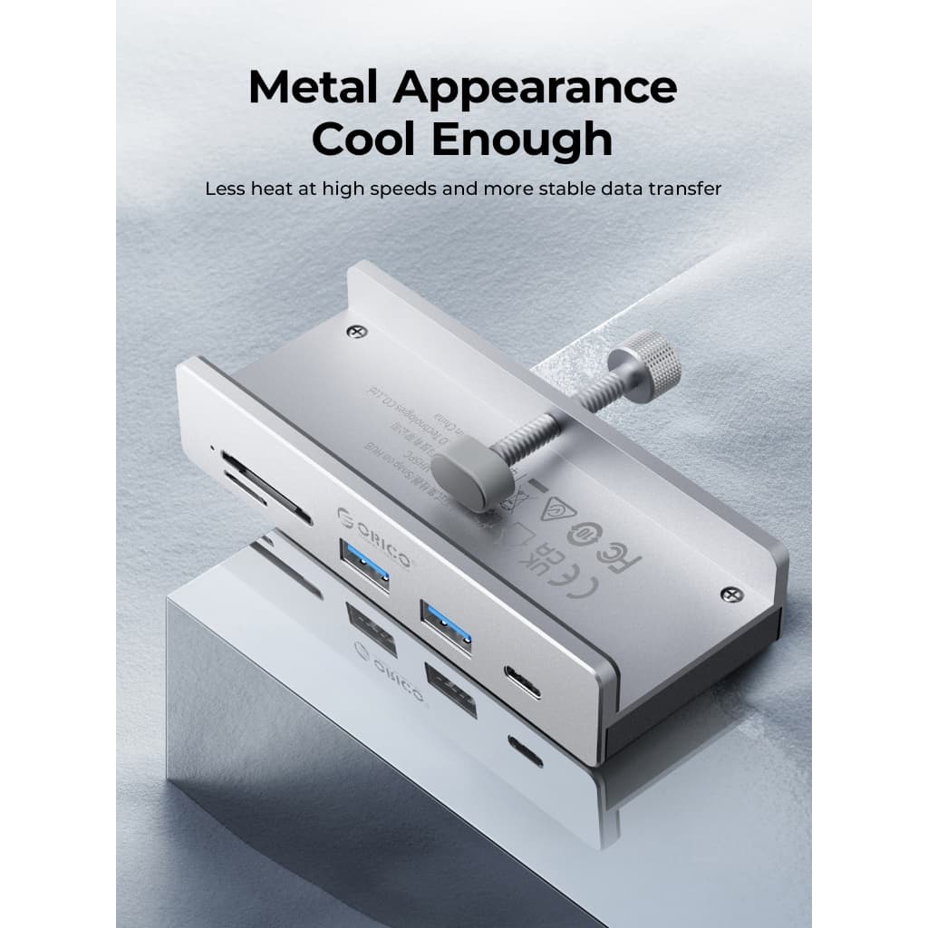 Orico USB 3.2 HUB อลูมิเนียมภายนอก Clip-type Multi 4 พอร์ต USB Splitter Adapter พร้อม SD TF Slot แหล่งจ่ายไฟพอร์ตสําหรับเดสก์ท็อปแล็ปท็อปอุปกรณ์เสริมคอมพิวเตอร์ รูปที่ 7