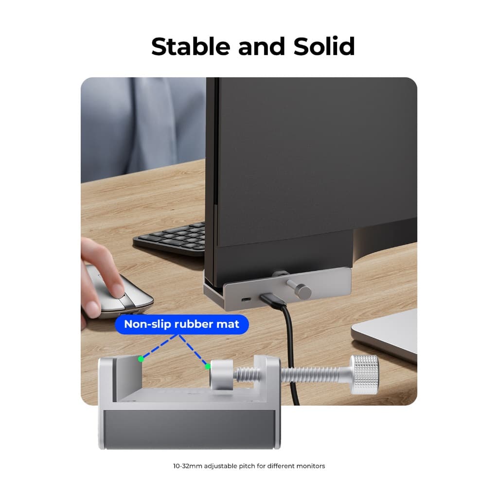 Orico USB 3.2 HUB อลูมิเนียมภายนอก Clip-type Multi 4 พอร์ต USB Splitter Adapter พร้อม SD TF Slot แหล่งจ่ายไฟพอร์ตสําหรับเดสก์ท็อปแล็ปท็อปอุปกรณ์เสริมคอมพิวเตอร์ รูปที่ 3