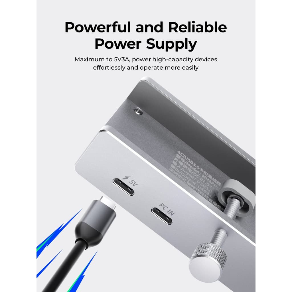 Orico USB 3.2 HUB อลูมิเนียมภายนอก Clip-type Multi 4 พอร์ต USB Splitter Adapter พร้อม SD TF Slot แหล่งจ่ายไฟพอร์ตสําหรับเดสก์ท็อปแล็ปท็อปอุปกรณ์เสริมคอมพิวเตอร์ รูปที่ 6