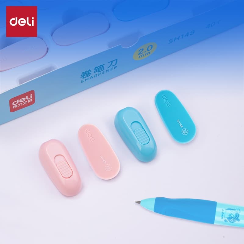 เครื่องเหลาตะกั่วดินสอ Deli 2.0 มม. เครื่องเหลาด้วยมือขนาดเล็กสําหรับเหลาความแม่นยํา รูปที่ 4
