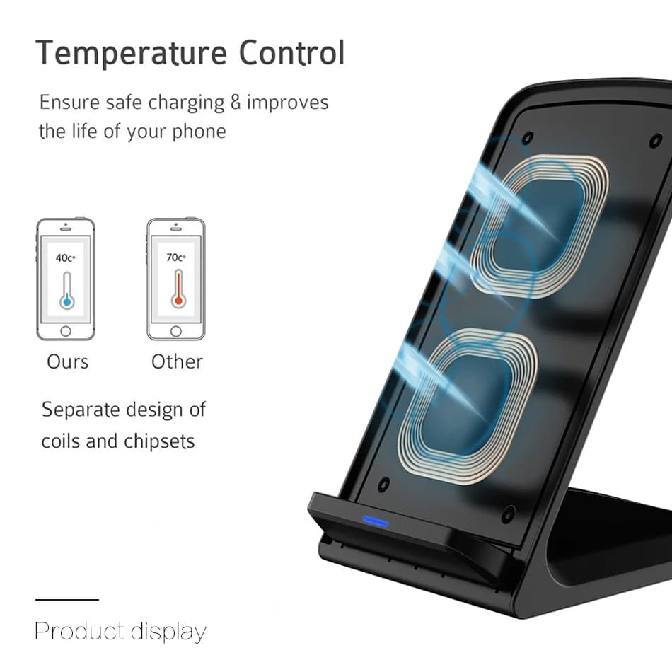 แท่นชาร์จไร้สาย 60W สําหรับ iPhone 15 14 13 12 11 Pro X Samsung S21 S20 รูปที่ 6