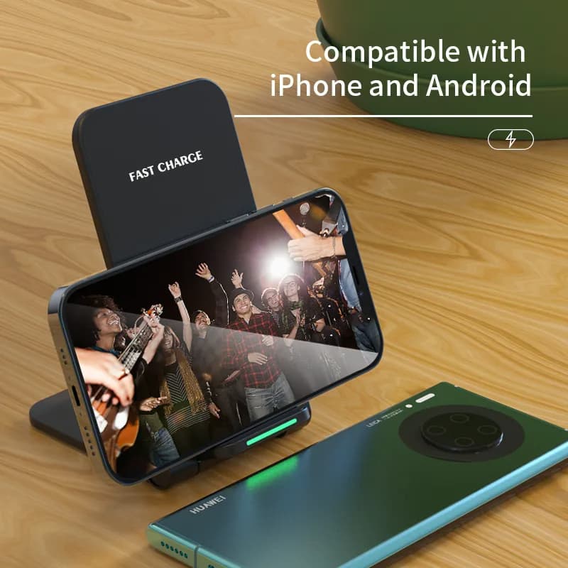 แท่นชาร์จไร้สาย 60W สําหรับ iPhone 15 14 13 12 11 Pro X Samsung S21 S20 รูปที่ 2