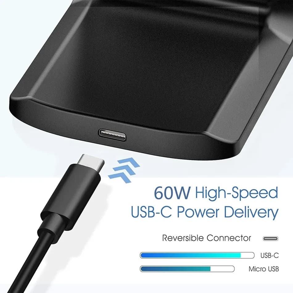 แท่นชาร์จไร้สาย 60W สําหรับ iPhone 15 14 13 12 11 Pro X Samsung S21 S20 รูปที่ 5
