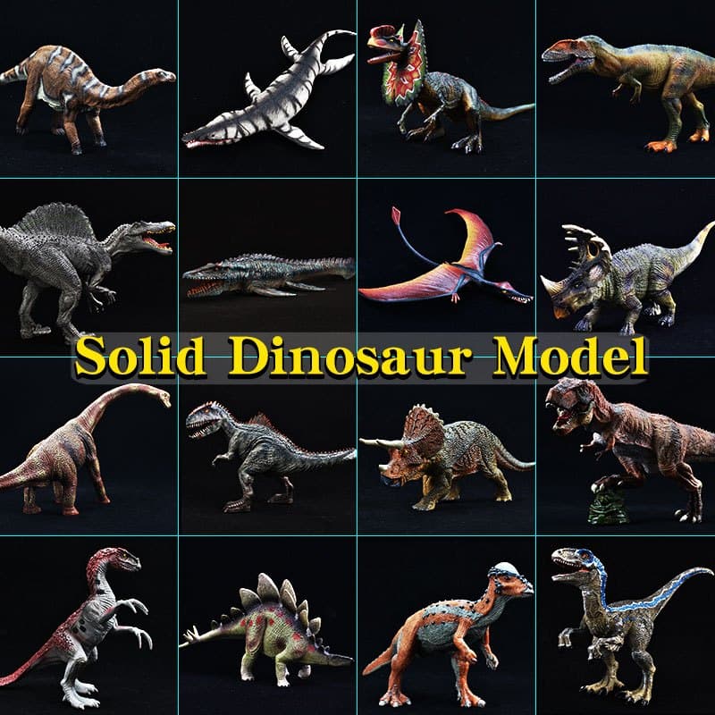 โมเดลฟิกเกอร์ไดโนเสาร์ Jurassic Brinquedo Savage Tyrannosaurus Rex Velociraptor Mosasaur ของเล่นสําหรับเด็ก รูปที่ 1