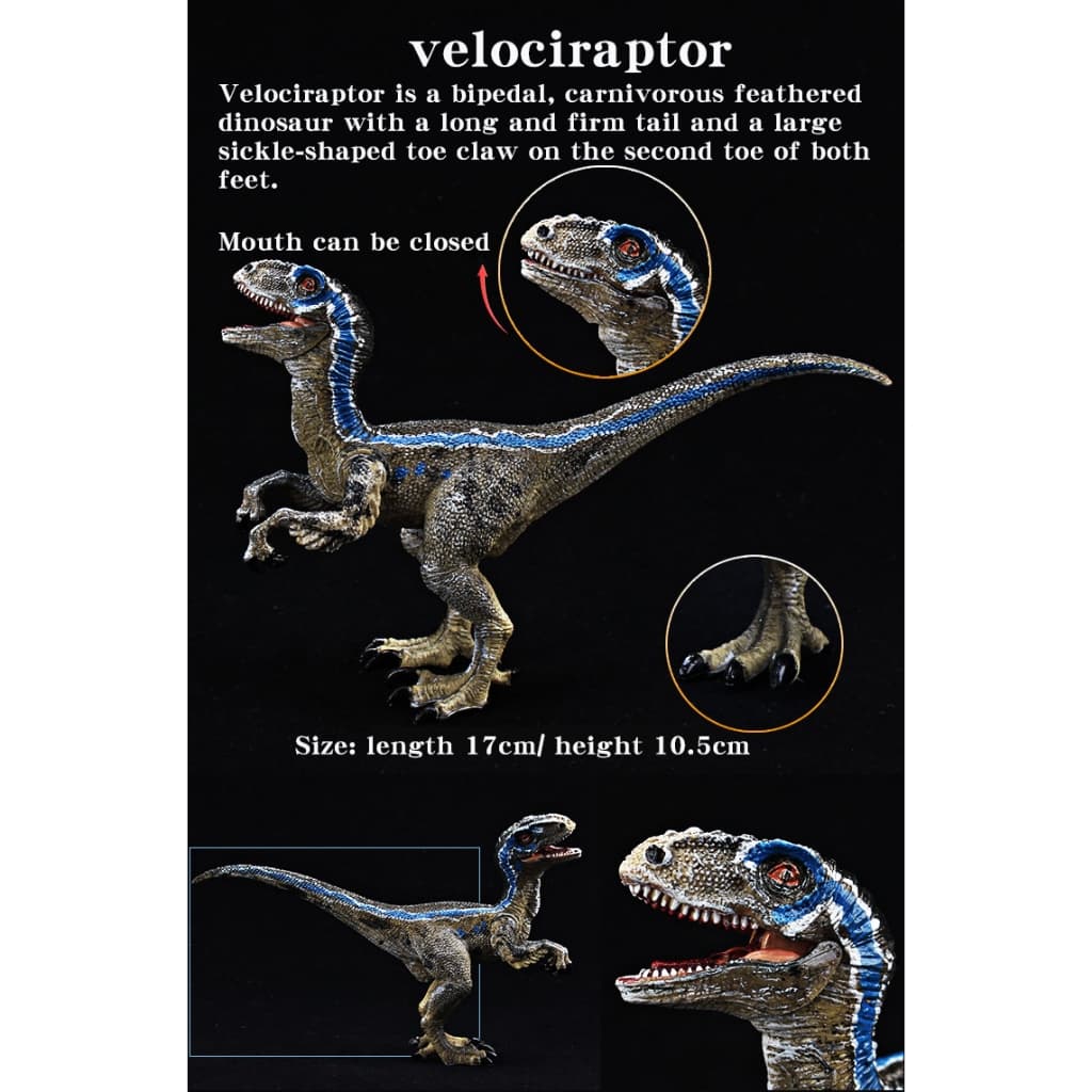 โมเดลฟิกเกอร์ไดโนเสาร์ Jurassic Brinquedo Savage Tyrannosaurus Rex Velociraptor Mosasaur ของเล่นสําหรับเด็ก รูปที่ 9