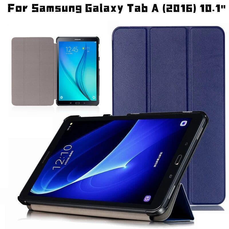 เคสฝาพับ สําหรับ Samsung Galaxy Tab A with S Pen SM-P580 P585 P588C เคส Tab A6 10.1นิ้ว SM-T580 T585 เคสแท็บเล็ตพลิกหนังกันกระแทกขาตั้งสมา รูปที่ 1