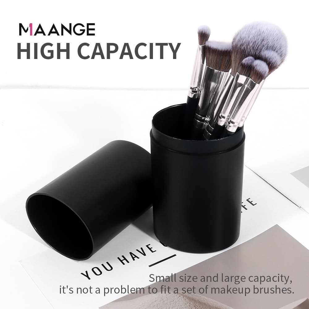 MAANGE หนัง pu กระบอกแปรงแต่งหน้า กันฝุ่น ที่เก็บแปรงแต่งหน้า มัลติฟังก์ชั่น กระเป๋าเครื่องสําอาง 0169 รูปที่ 6
