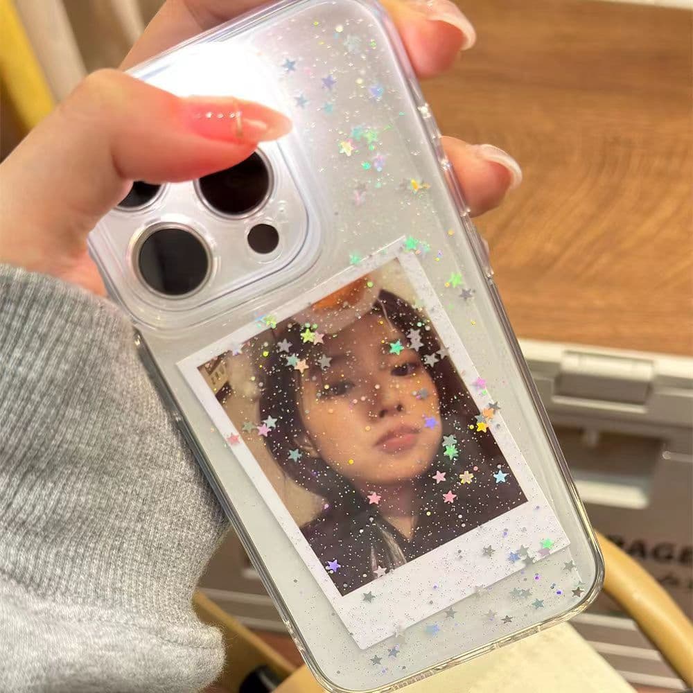 Tpu Glitter กันกระแทกเคสโทรศัพท์สําหรับ iPhone 17 Pro Max 16 15 14 Pro Max 11 12 13 Pro MaxX XS Max XR 7 8 Plus โปร่งใสกันกระแทกกรณีพร้อมเลนส์กล้องป้องกัน รูปที่ 2