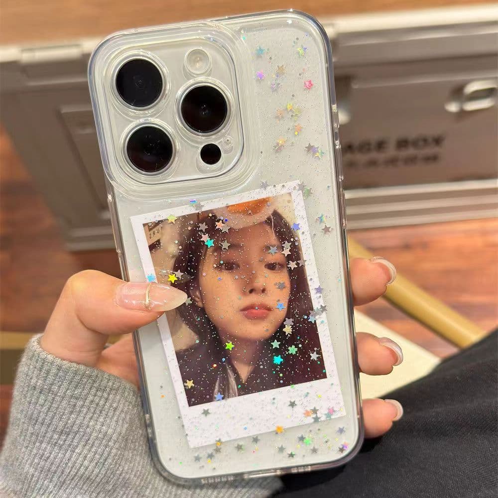 Tpu Glitter กันกระแทกเคสโทรศัพท์สําหรับ iPhone 17 Pro Max 16 15 14 Pro Max 11 12 13 Pro MaxX XS Max XR 7 8 Plus โปร่งใสกันกระแทกกรณีพร้อมเลนส์กล้องป้องกัน รูปที่ 1