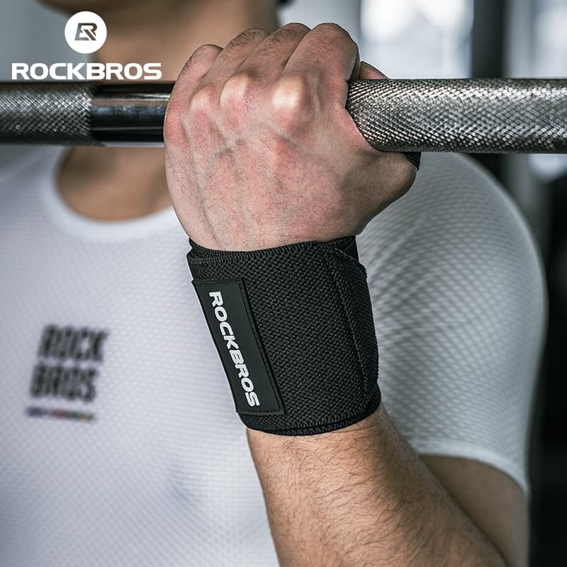 ROCKBROS สายรัดข้อมือกีฬา ผู้ชายและผู้หญิง ฟิตเนส ปลอกข้อมือ ป้องกันเคล็ดขัดยอก ผ้าพันแผล ผ้าพันแผล ดูดซับเหงื่อ รูปที่ 3