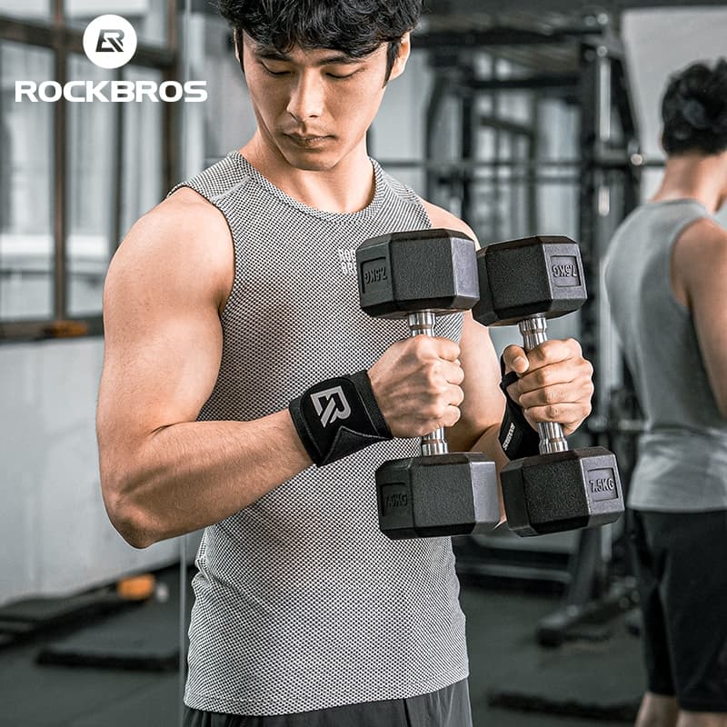 ROCKBROS สายรัดข้อมือกีฬา ผู้ชายและผู้หญิง ฟิตเนส ปลอกข้อมือ ป้องกันเคล็ดขัดยอก ผ้าพันแผล ผ้าพันแผล ดูดซับเหงื่อ รูปที่ 6