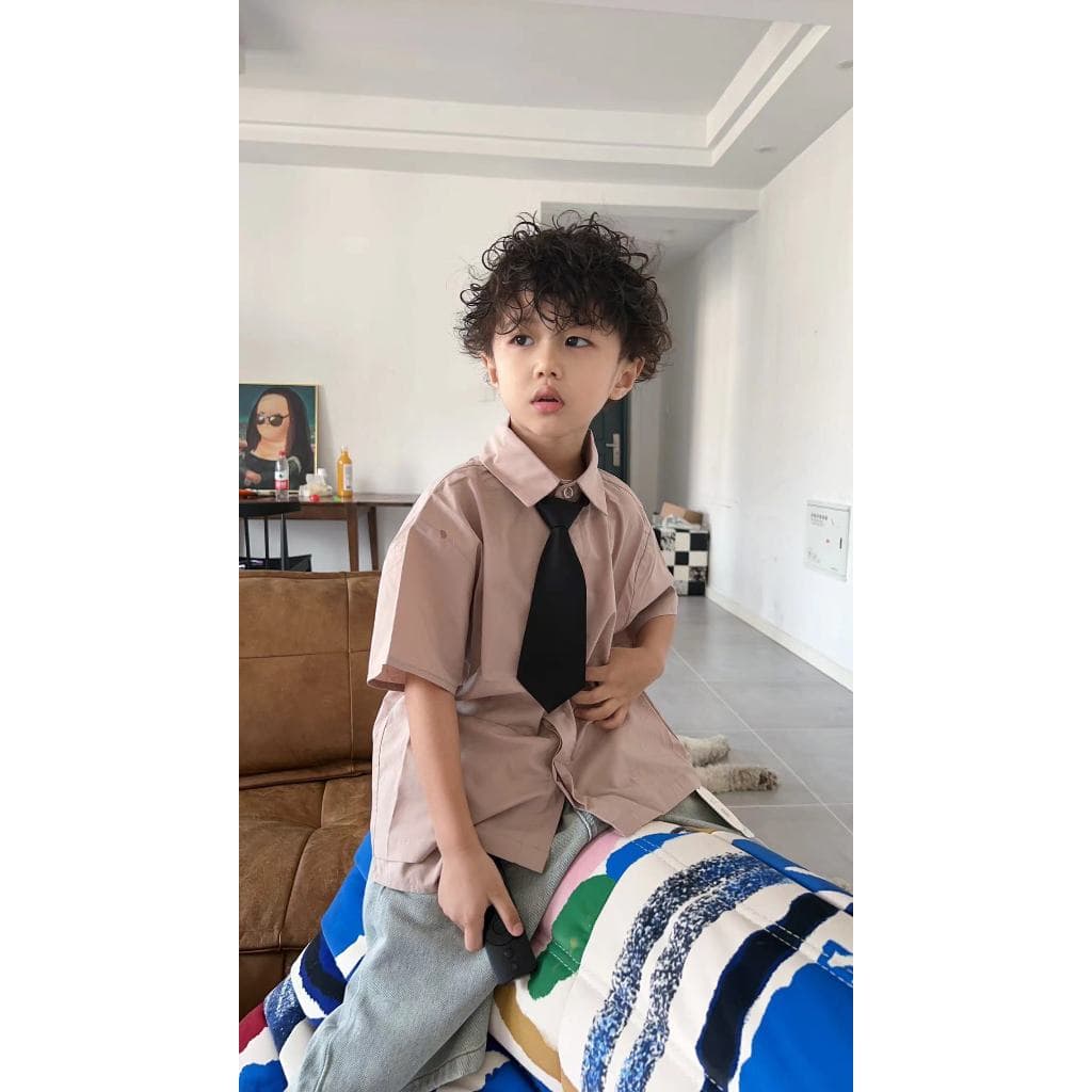 เด็กอนุบาล เน็คไทสีทึบแคนดี้ เด็ก bowtie เด็กผู้หญิง นักเรียนชายสั้น mini Lazy Tie รูปที่ 6