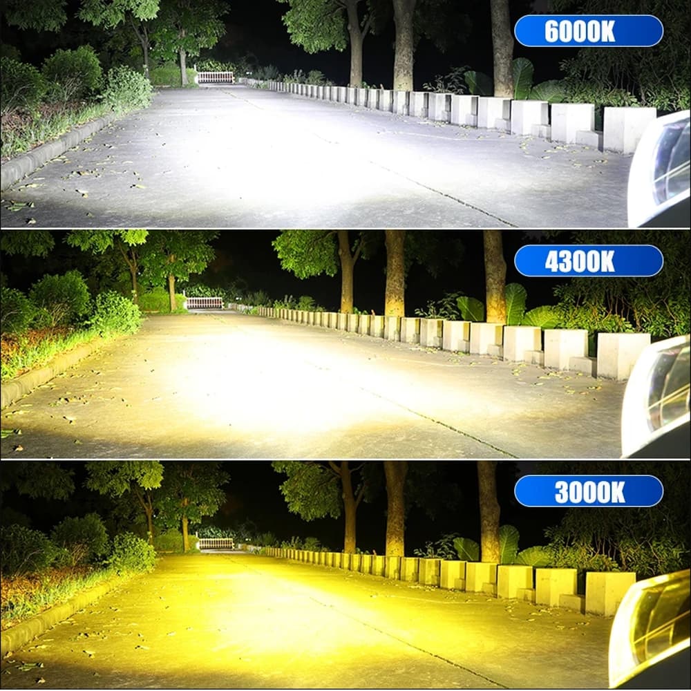 Tuffoo หลอดไฟหน้ารถยนต์ LED 120W 28000LM H4 H7 H11 HB3 9005 H1 HB4 9006 HIR2 9012 Hi Lo Beam 6000K 3000K 4300K DC12V 24V 3 สี 2 ชิ้น รูปที่ 5