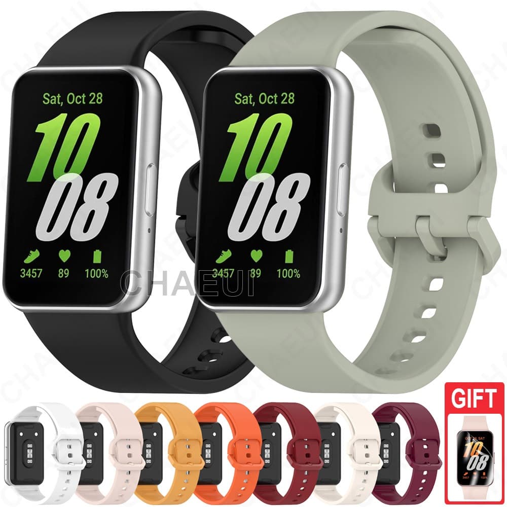 สายนาฬิกาข้อมือซิลิโคน แบบนิ่ม สําหรับ Galaxy Fit 3 รูปที่ 1