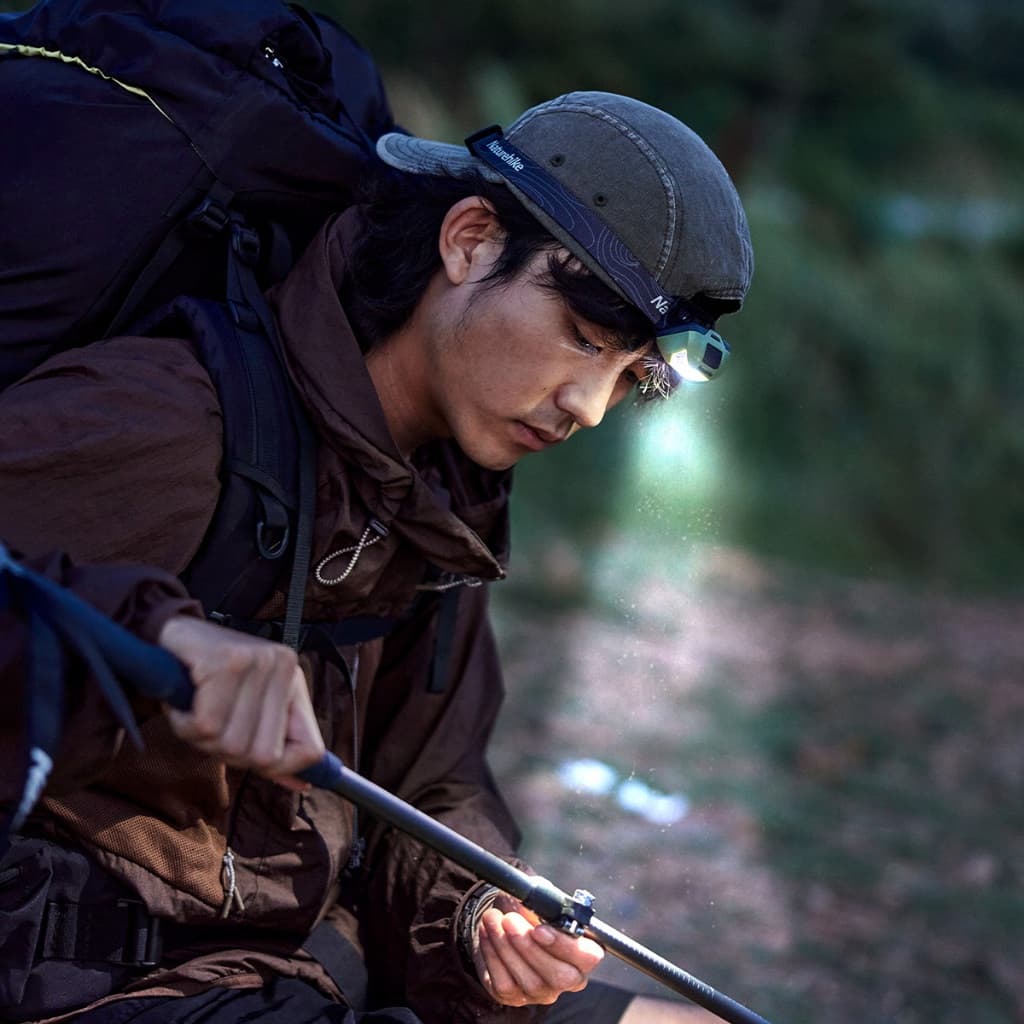 Naturehike เดินป่าธรรมชาติ ตั้งแคมป์กลางแจ้งเดินป่าหัวไฟโคมไฟแบตเตอรี่ขับเคลื่อนไฟหน้ากันน้ํา รูปที่ 5