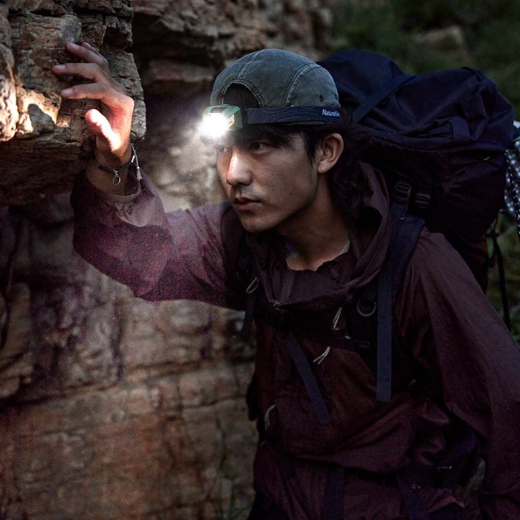 Naturehike เดินป่าธรรมชาติ ตั้งแคมป์กลางแจ้งเดินป่าหัวไฟโคมไฟแบตเตอรี่ขับเคลื่อนไฟหน้ากันน้ํา รูปที่ 8