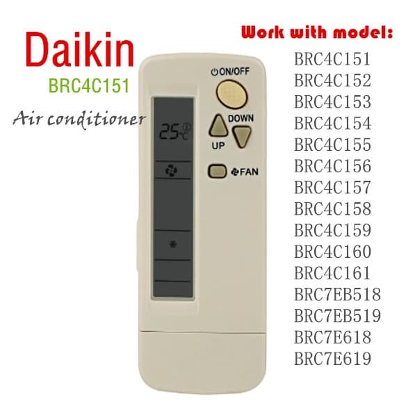 remote รีโมทแอร์ Daikin รีโมท BRC4C151 BRC4C152 BRC4C153 BRC4C154 BRC4C155 BRC4C156 BRC4C157 รูปที่ 2