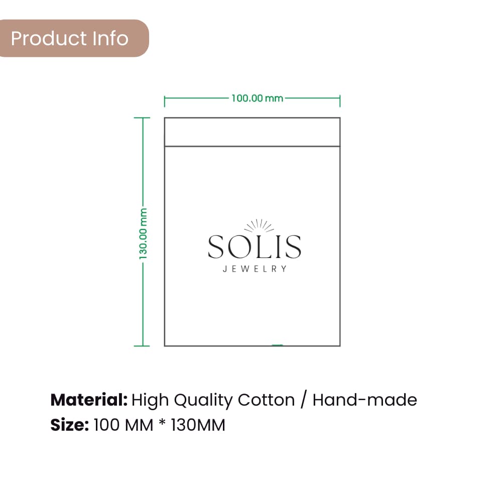 SOLIS JEWELRY กระเป๋าใส่เครื่องประดับผ้าฝ้าย รูปที่ 3