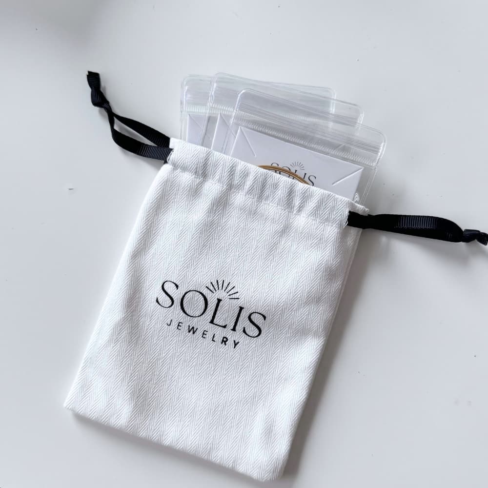 SOLIS JEWELRY กระเป๋าใส่เครื่องประดับผ้าฝ้าย รูปที่ 4