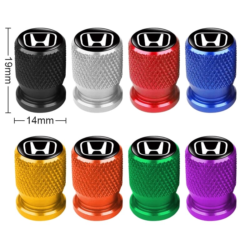 ฝาครอบยางล้อรถยนต์ กันรั่ว ลายโลโก้ 3D สําหรับ Honda TYPER Civic XR-V HR-V 4 ชิ้น รูปที่ 2