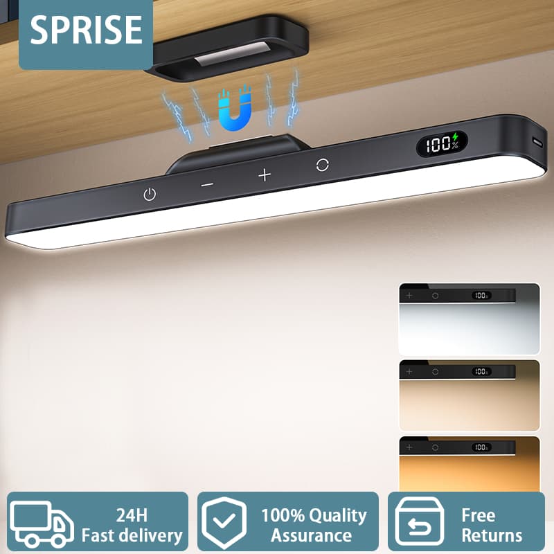 Sprise สายไฟ LED แม่เหล็ก ควบคุมแบบสัมผัส พร้อมจอแสดงผลแบตเตอรี่ ปรับได้ สําหรับห้องครัว ตู้เสื้อผ้า ตู้เสื้อผ้า รูปที่ 1