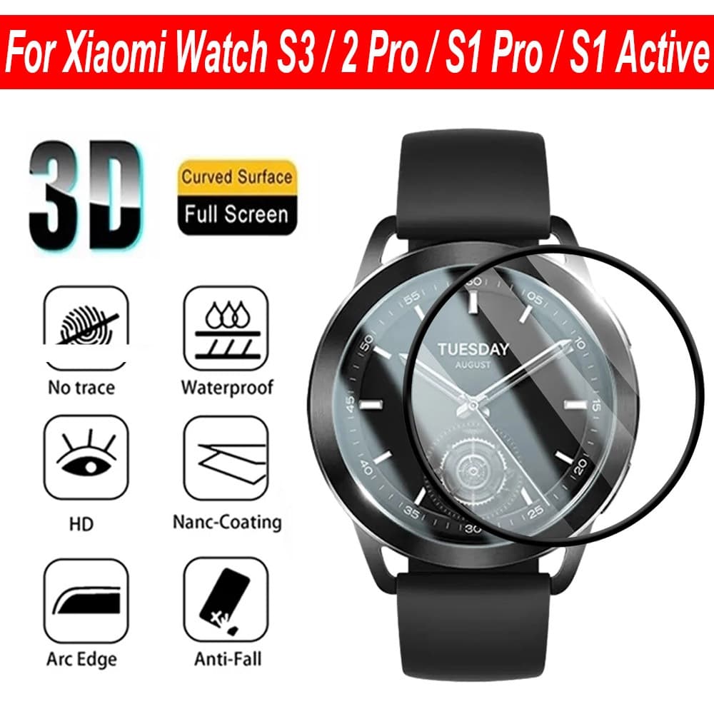 3D ป้องกันหน้าจอฟิล์มป้องกันสําหรับ Xiaomi Watch S5 / 5 / S4 / S3 / 2 / 2 Pro / S1 Active / S1 Pro / Mi Watch Color / S4 41mm รูปที่ 1