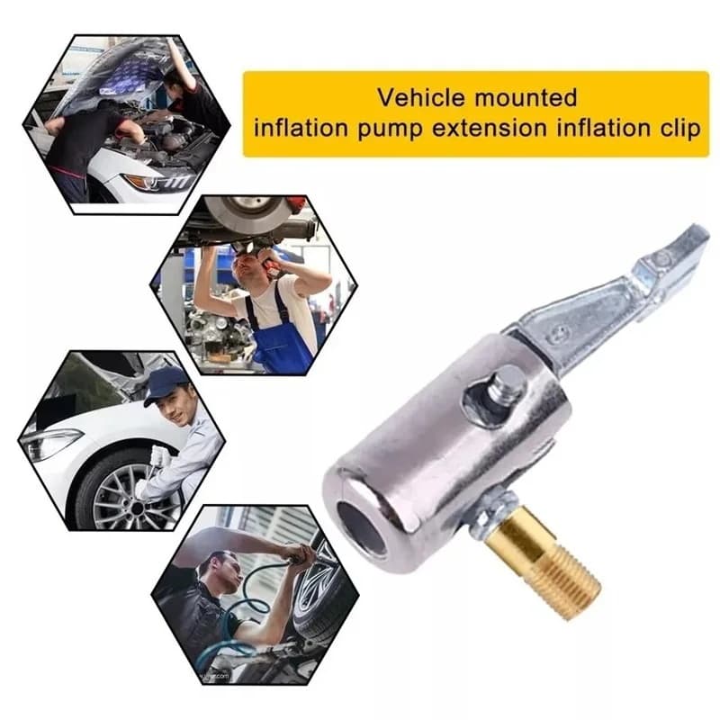 Inflatable ปั๊มเชื่อมต่อสําหรับรถยนต์ยาง Air Chuck คอมเพรสเซอร์วาล์ว Deflated อะแดปเตอร์ยาง Inflator ยาง Chuck สําหรับซ่อมท่อ รูปที่ 8