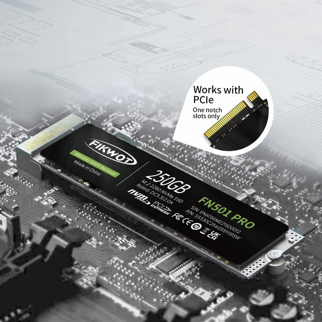 Fikwot FN501Pro NVMe PCIe Gen3.0x4 M.2 2280 SSD Read 3500MB/s Write 3150MB/s สำหรับ Laptop และ PC 250GB 256GB 512GB 1TB รูปที่ 3