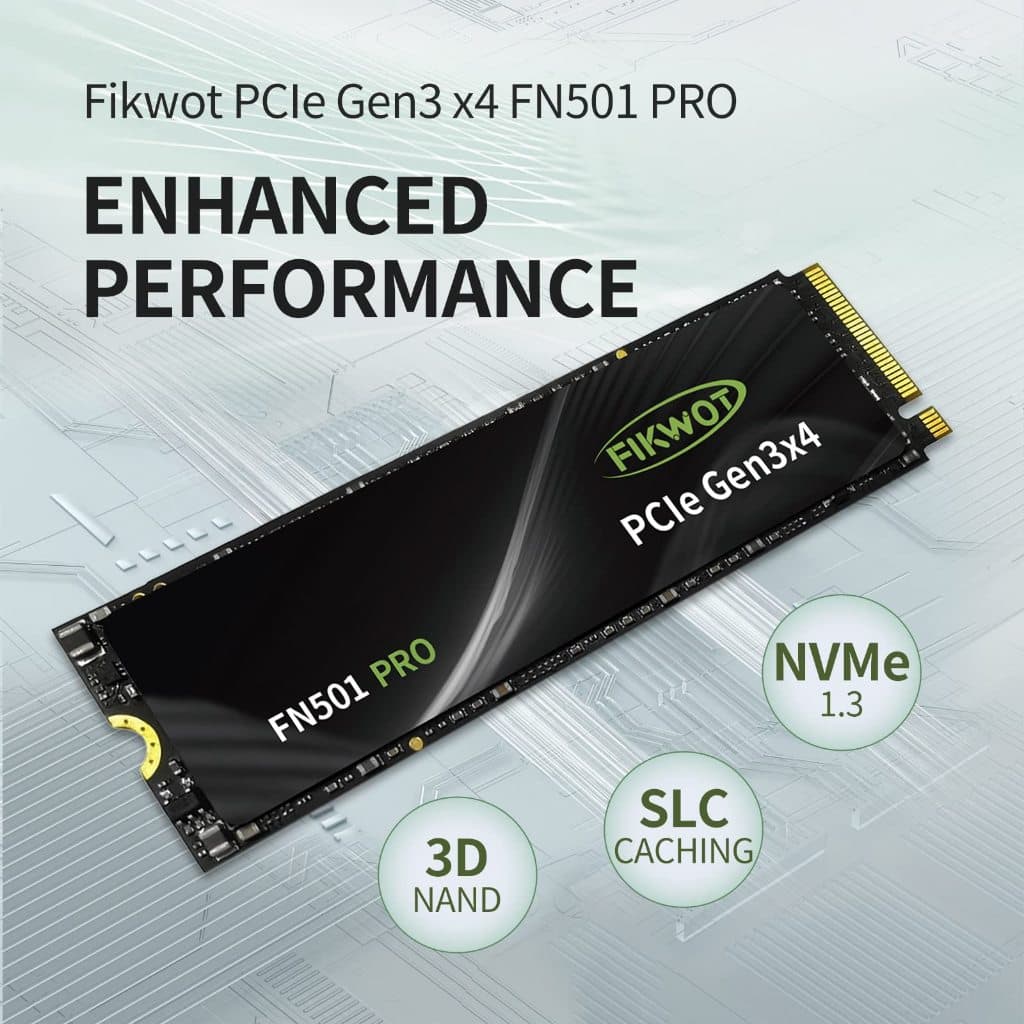 Fikwot FN501Pro NVMe PCIe Gen3.0x4 M.2 2280 SSD Read 3500MB/s Write 3150MB/s สำหรับ Laptop และ PC 250GB 256GB 512GB 1TB รูปที่ 4