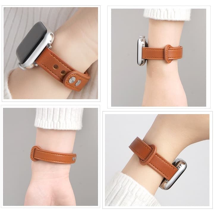 Watch Strap Compatible For สาย garmin lily 2 สายนาฬิกาข้อมือหนัง แบบบางพิเศษ สาย Garmin Lily 2 Active Strap สําหรับ Leather Watch Strap For Garmin Lily 2 Strap Slim Thin Bracelet garmin lily 2 สาย Smart Watch 14mm Watchband Garmin Lily 2 Active สาย รูปที่ 8