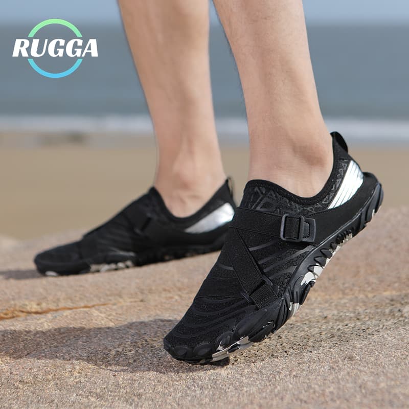 Rugga Unisex Aqua รองเท้ายางรองเท้าชายหาดกันลื่นสระว่ายน้ํา River Barefoot รองเท้าน้ําสําหรับว่ายน้ําเดินป่าริมทะเล