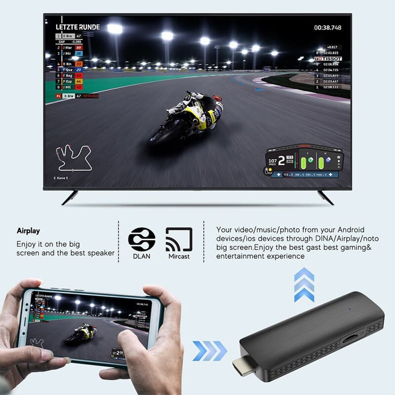 TV Stick 4K/8K WiFi 8+128GB Bluetooth5.2 Android TV กล่อง Android TV 12.0 กล่อง HDR+ รูปที่ 4