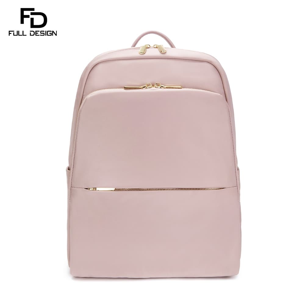 FULL DESIGN กระเป๋าเป้ เป้ผู้หญิง ผ้าไนล่อน กันน้ํา ขนาด 14 นิ้ว สําหรับใส่แล็ปท็อป แล็ปท็อป ไปโรงเรียน เดินทาง